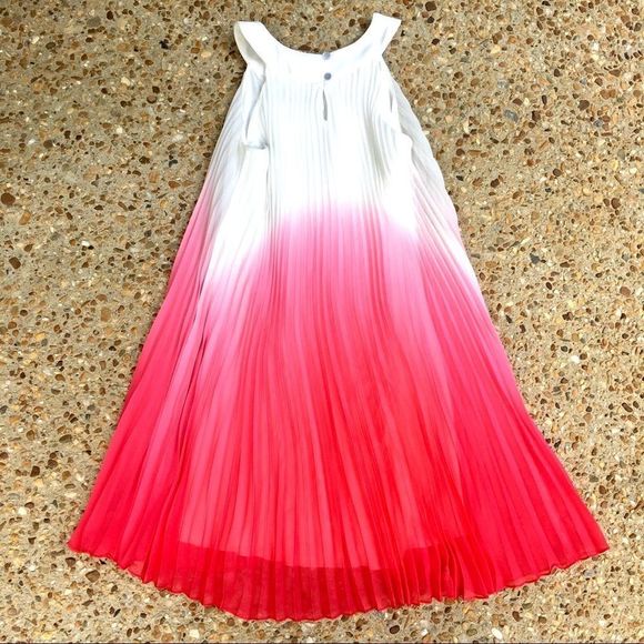 Tween Diva Like New Pink Ombré Accordian Dress 10 - Picture 5 of 6